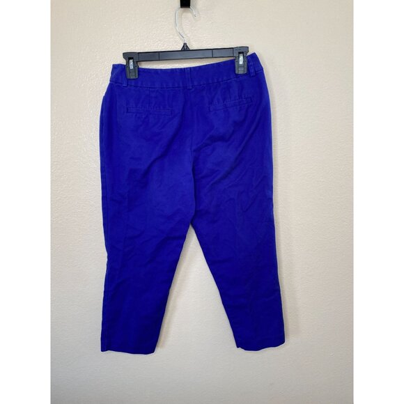 Liz Claiborne Womens Petite Royal Blue Stretch Cropped Pants Size 8P cotton - Picture 4 of 8
